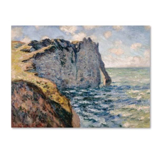 Monet 'The Cliff Of Aval At Etretat' Canvas Art, 35x47, Trademark Fine Art, Mfr#: AA00675-C3547GG